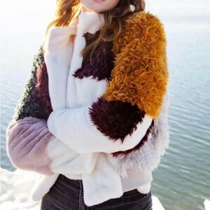 Fabulous-Fur Donna Salyers Faux Fur Varsity‎ Jacket Sz. XS